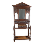 Portemanteau en chêne sculpté, style néo - gothique, xixe siècle Portemanteau en chêne sculpté, style néo - gothique, xixe siècle