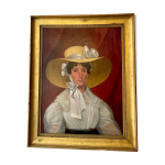Portrait d t : femme au chapeau, xixe sicle