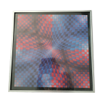 Poster print lithographie de vasarely des annes 70