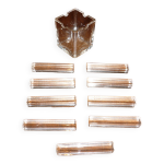Pot carr avec porte - couteaux en verre