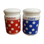 Pots farine et caf  pois
