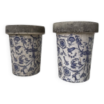 Pots de fleurs en bton maill