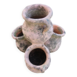 Pot de fleurs multiple en terre cuite, terracotta 1960