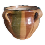 Pot de fleurs provençal jardinière cache pot en terre cuite émaillée Pot de fleurs provençal jardinière cache pot en terre cuite émaillée