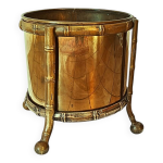 Pot de fleurs vintage en laiton faux bambou maison bagues