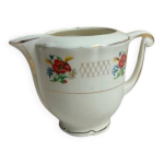 Pot  lait / pichet vintage en porcelaine peint main ancien