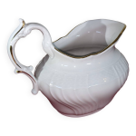 Pot  lait en porcelaine blanche et dore richard ginori sanremo