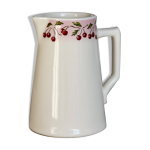 Pot à lait vintage en faïence ivoire motif cerises le comptoir pain d Épices Pot à lait vintage en faïence ivoire motif cerises le comptoir pain d Épices