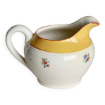 Pot  lait vintage porcelaine sarreguemines motif fleuri