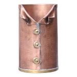 Pot  stylos cuivre sign jean - paul thevenot, support de rangement bureau, pot de rangement