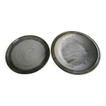 Poterie de la vallée noire : deux plats en grès émaillé Poterie de la vallée noire : deux plats en grès émaillé