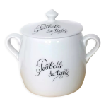 Poubelle de table pillivuyt porcelaine blanche