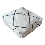 Pouf berbre kilim blanc