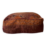 Pouf berbere vintage en laine & tiss mains