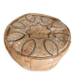 Pouf en cuir