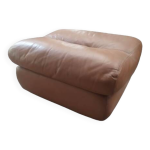 Pouf cuir 1970