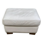 Pouf en cuir beige ikea