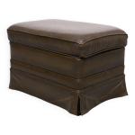 Pouf en cuir vert. allemagne des annes 1970