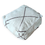 Pouf marocain berbre blanc et noir