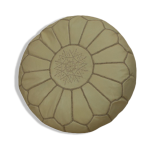 Pouf marocain en cuir crme