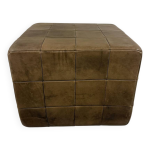 Pouf patchwork en cuir de sede