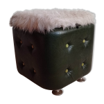 Pouf avec rangements des annes 70