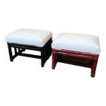 Poufs en rotin maugrion pour roche bobois vintage années 70 Poufs en rotin maugrion pour roche bobois vintage années 70