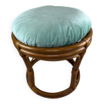 Pouf en rotin vintage