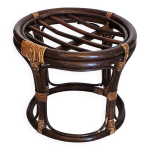 Pouf vintage en rotin