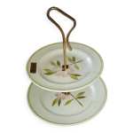 Pr�sentoir � gateaux , mignardises, serviteur en faience de gien