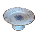 Présentoir à gâteaux schumann violette plat en porcelaine liseré doré ancien Présentoir à gâteaux schumann violette plat en porcelaine liseré doré ancien