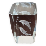 Presse - papier dauphins en verre Presse - papier dauphins en verre