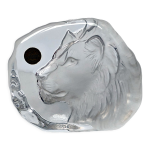 Presse papier sculpture tête de lion cristal d'arques Presse papier sculpture tête de lion cristal d'arques