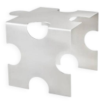 Puzzle - table basse sculpturale en acier inoxydable par veliento
