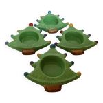 Quatre bougeoirs en forme de sapins de nol