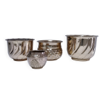 Quatre cache - pot laiton vintage