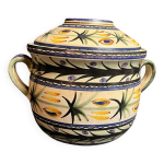 Quimper keraluc, marmite ou soupièreen faïence polychrome vintage vers 1960 Quimper keraluc, marmite ou soupièreen faïence polychrome vintage vers 1960