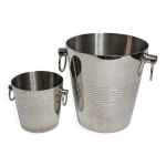 Rafrachissoir  champagne et seau  glace en inox letang rmy annes 80