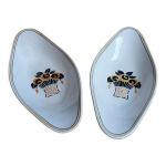 Ramequins raviers en fa�ence digoin sarreguemines d�cor au pochoir