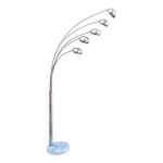 Rand lampadaire design articulé orientable métal chromé Rand lampadaire design articulé orientable métal chromé
