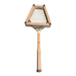 Raquette de tennis en bois tunmer spcial, protge tamis cadre en bois vintage et collector