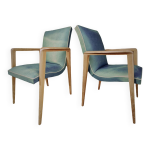 Rare 1950's paire de fauteuils bridges design scandinave Rare 1950's paire de fauteuils bridges design scandinave
