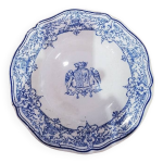 Rare assiette en faïence de gien couronne armoireries xixe Rare assiette en faïence de gien couronne armoireries xixe