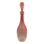 Rare carafe en cristal perl signe champagne feuillatte 38 cm