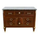 Rare commode en acajou, �poque louis xvi 2�me partie xviiie