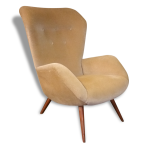 Rare fauteuil année 50 wing chair bergere de ernst max jahn Rare fauteuil année 50 wing chair bergere de ernst max jahn