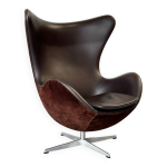 Rare fauteuil  egg  fritz hansen cuir et nubuck