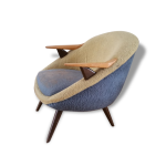 Tres rare fauteuil oeuf egg original annes 50