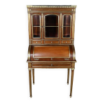 Rare petit bureau � cylindre et vitrine, style louis xvi milieu xixe