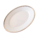 Ravier en porcelaine, blanc et liser dor, vintage